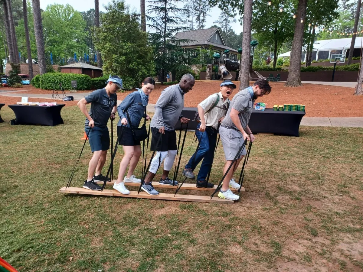 Plank Cooperative Team Building Exercise 