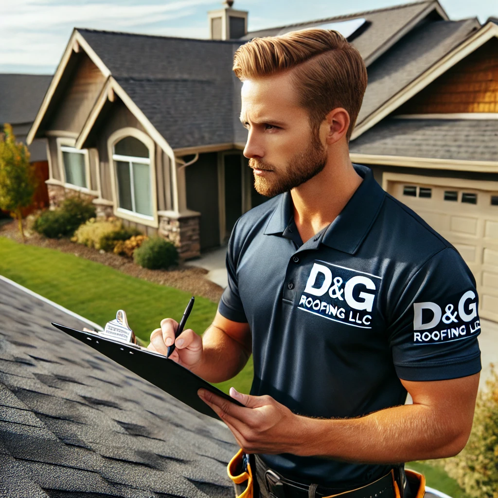 d&g roofing llc employee inspecting when to replace a roof