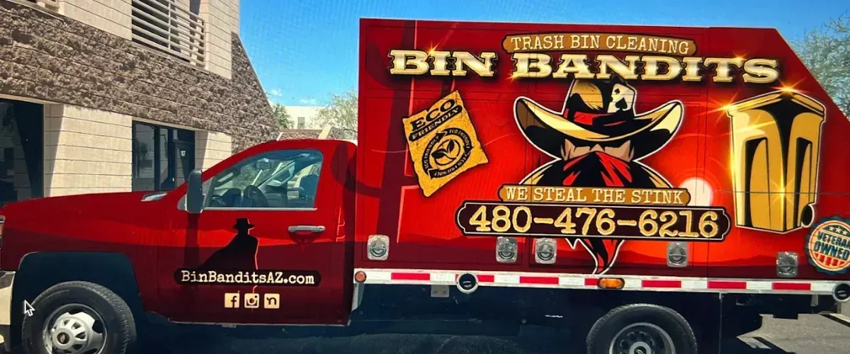 Supreme Bins truck and trailer with eco-friendly trash bin cleaning equipment