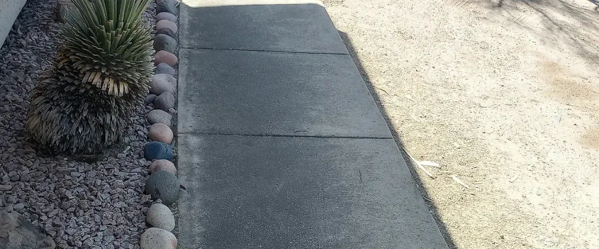 Dirty sidewalk before cleaning by Bin Bandits