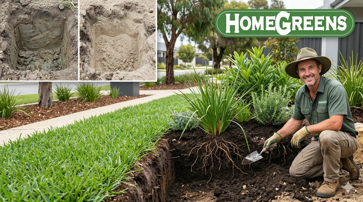 HomeGreens professional soil improvement service revitalizing garden beds in Northern Suburbs Perth.
