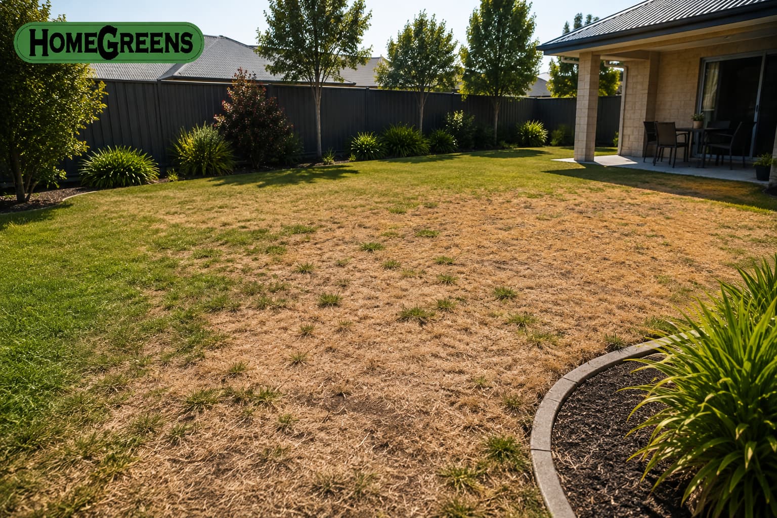 Ellenbrook lawn care brown grass recovery