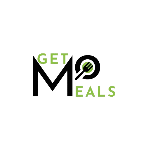 Get Mo Meals logo featuring vibrant, health-inspired imagery with a spoon and fork encircling a heart, symbolizing love and nourishment through food