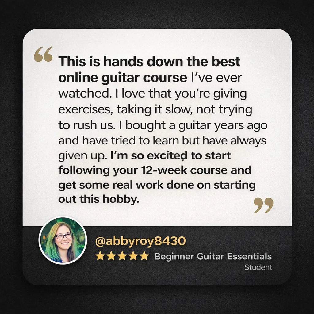 - beginner guitar course Review