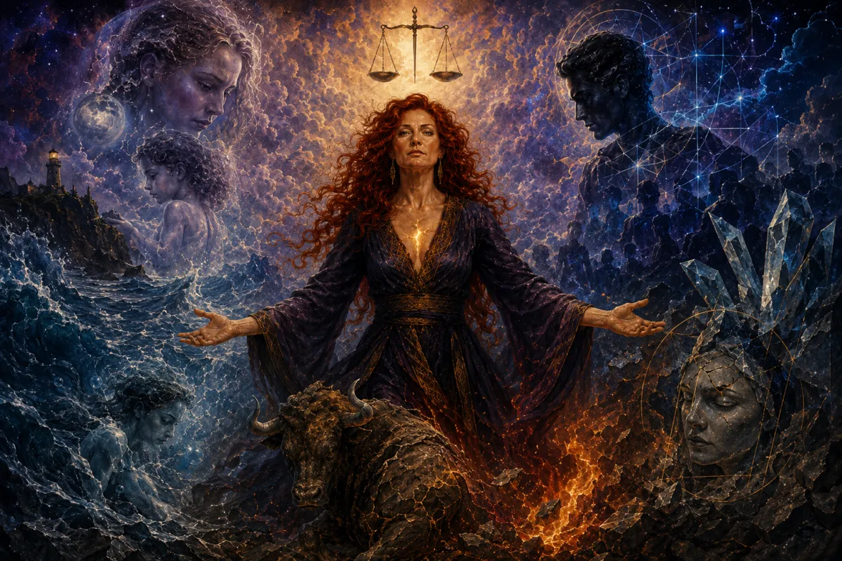 Venus in Cancer inconjunct Pluto, Pluto square Mars, and the Pisces/Virgo Nodes