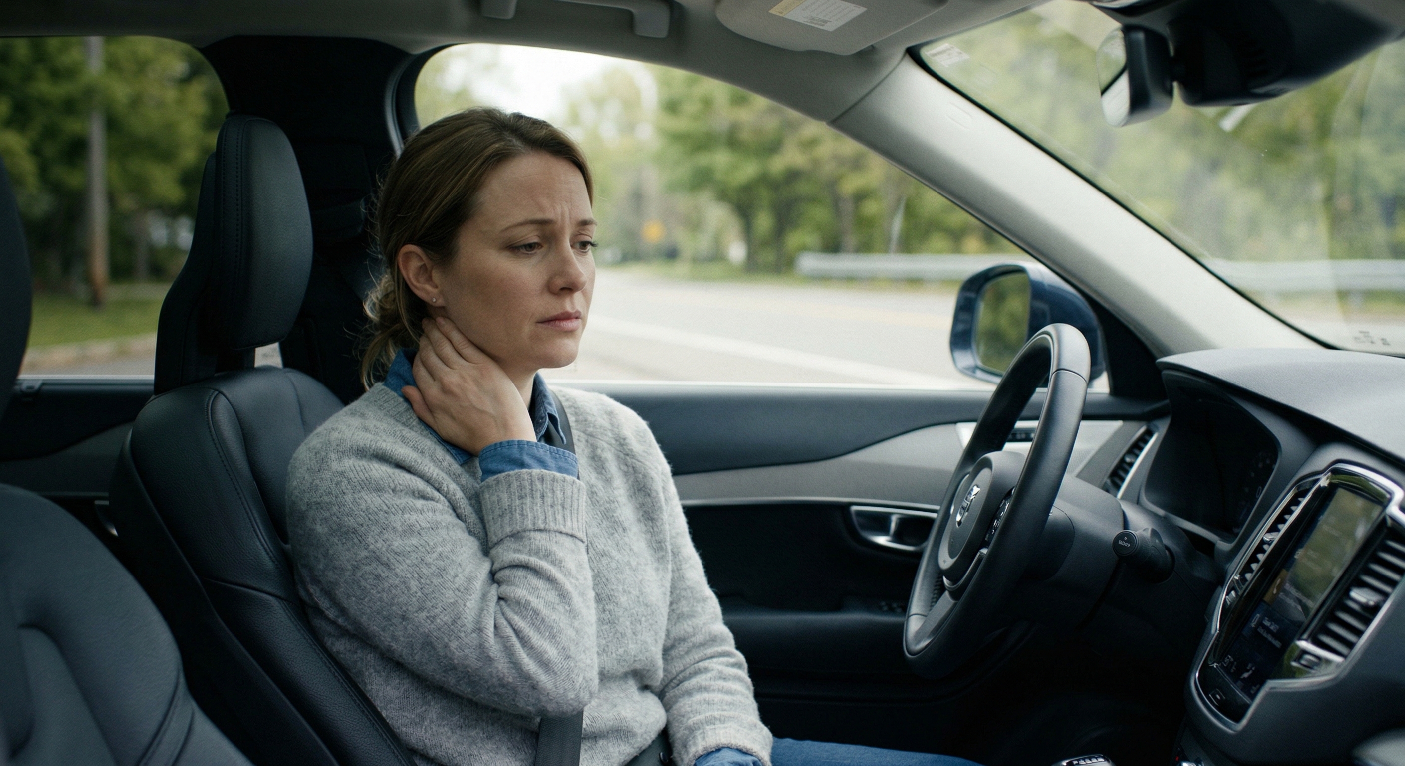 selective focus photo of person laying hand over the sunset