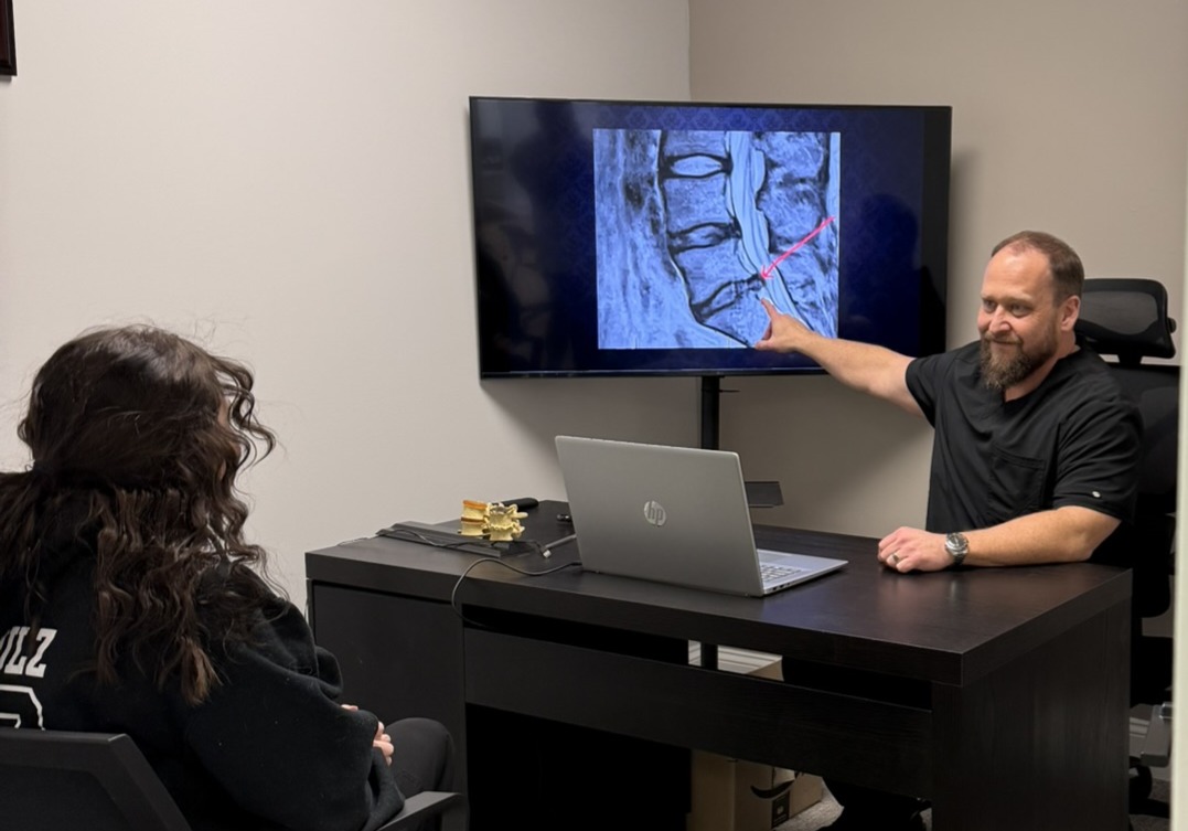 Dr. Phillips treating patient