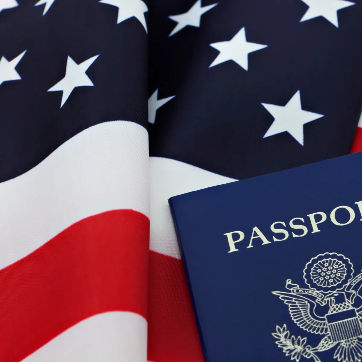 US flag and passport