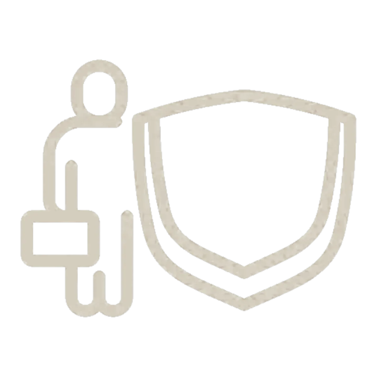 Person next to a shield icon