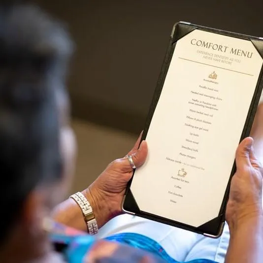 Comfort Menu, Tranquility Dental Wellness, Spanaway, WA