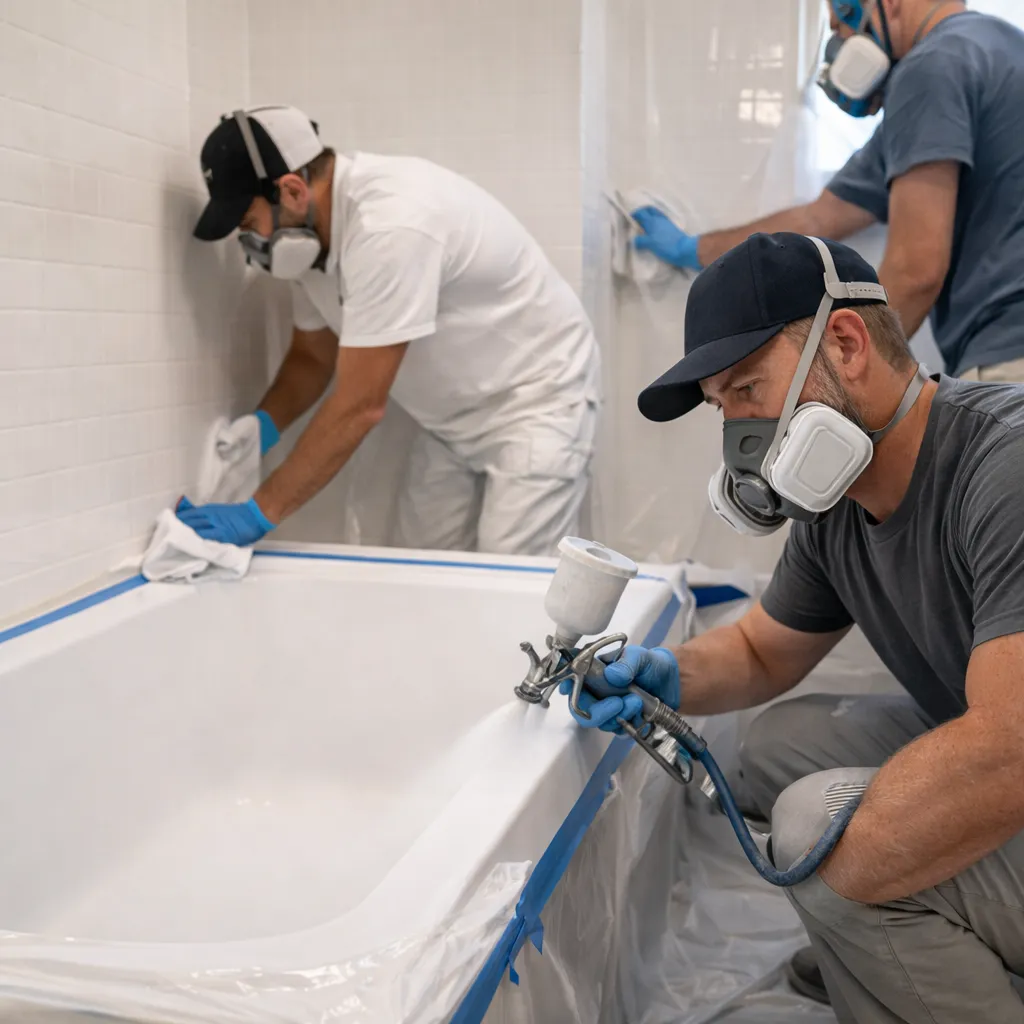 How We Reglaze a Bathtub: Step-by-Step Behind the Scenes Photo 