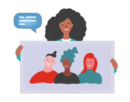 pink green and blue abstract painting