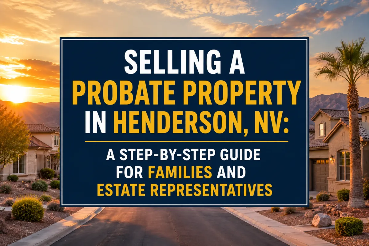 Selling a probate property in Henderson NV step-by-step guide