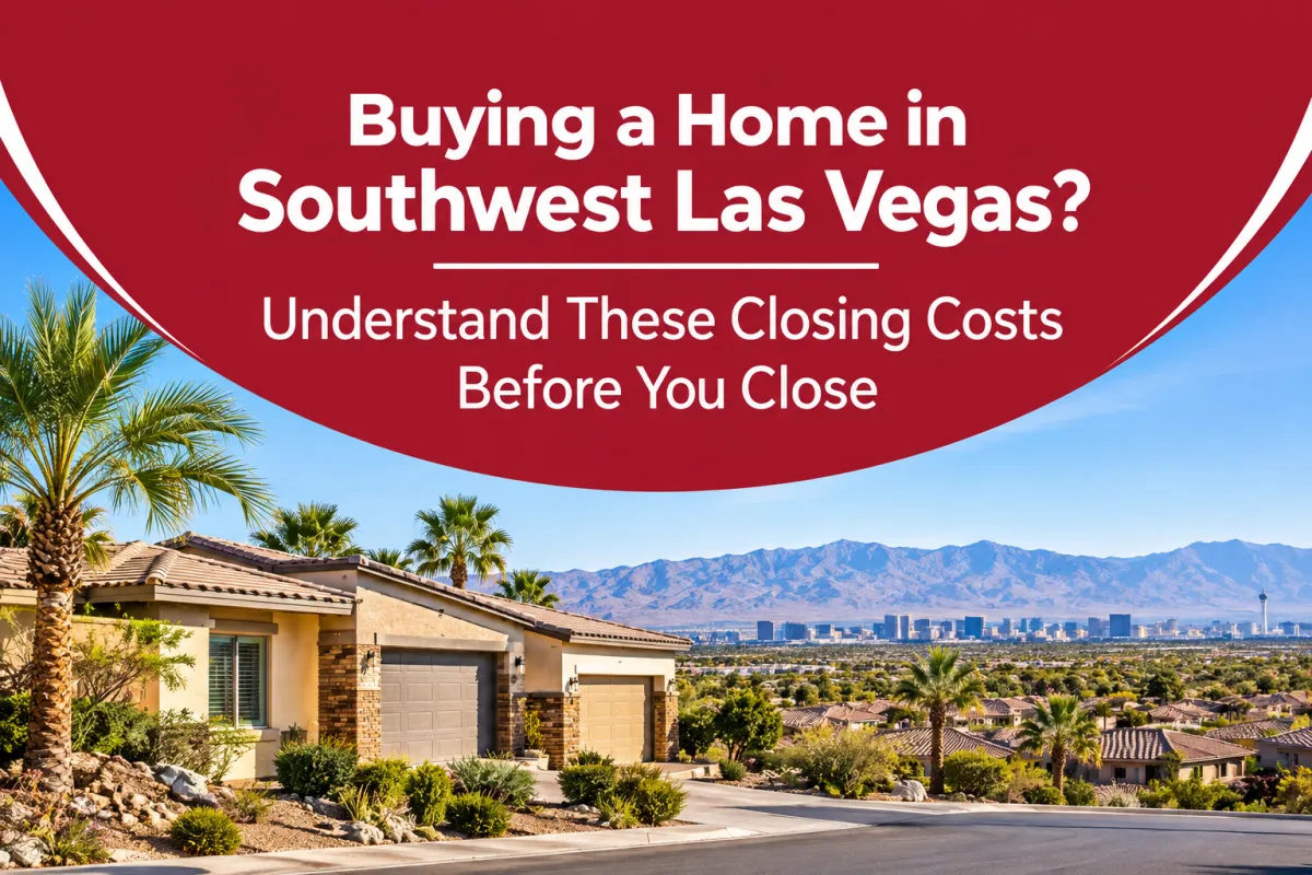 Southwest Las Vegas home buying and closing costs before closing