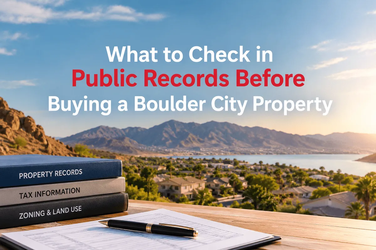 Boulder City property records checklist for homebuyers