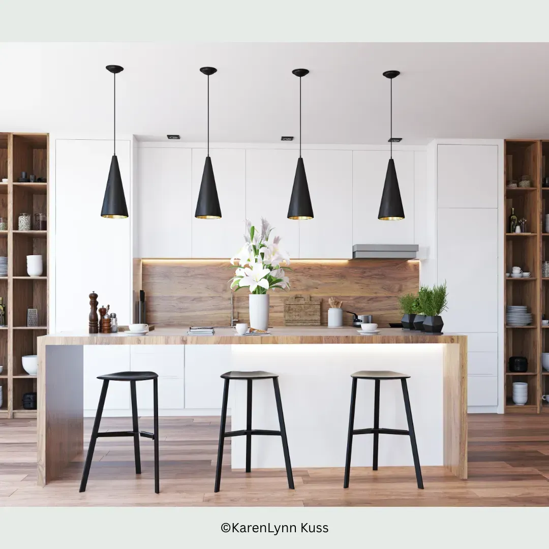 Cozy non-toxic kitchen setup with clean cookware and toxin-free surfaces for a healthy home detox