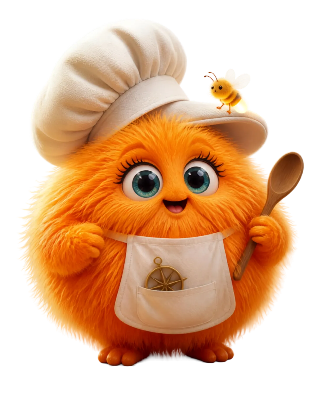 Zesty the Navig8 Biz mascot, an orange chef character