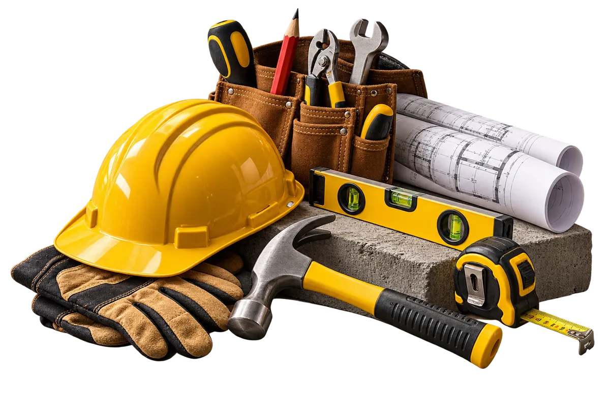 Industrial precision craftsmanship tools and structural renovation gear
