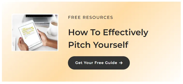 How to effectively pitch yourself