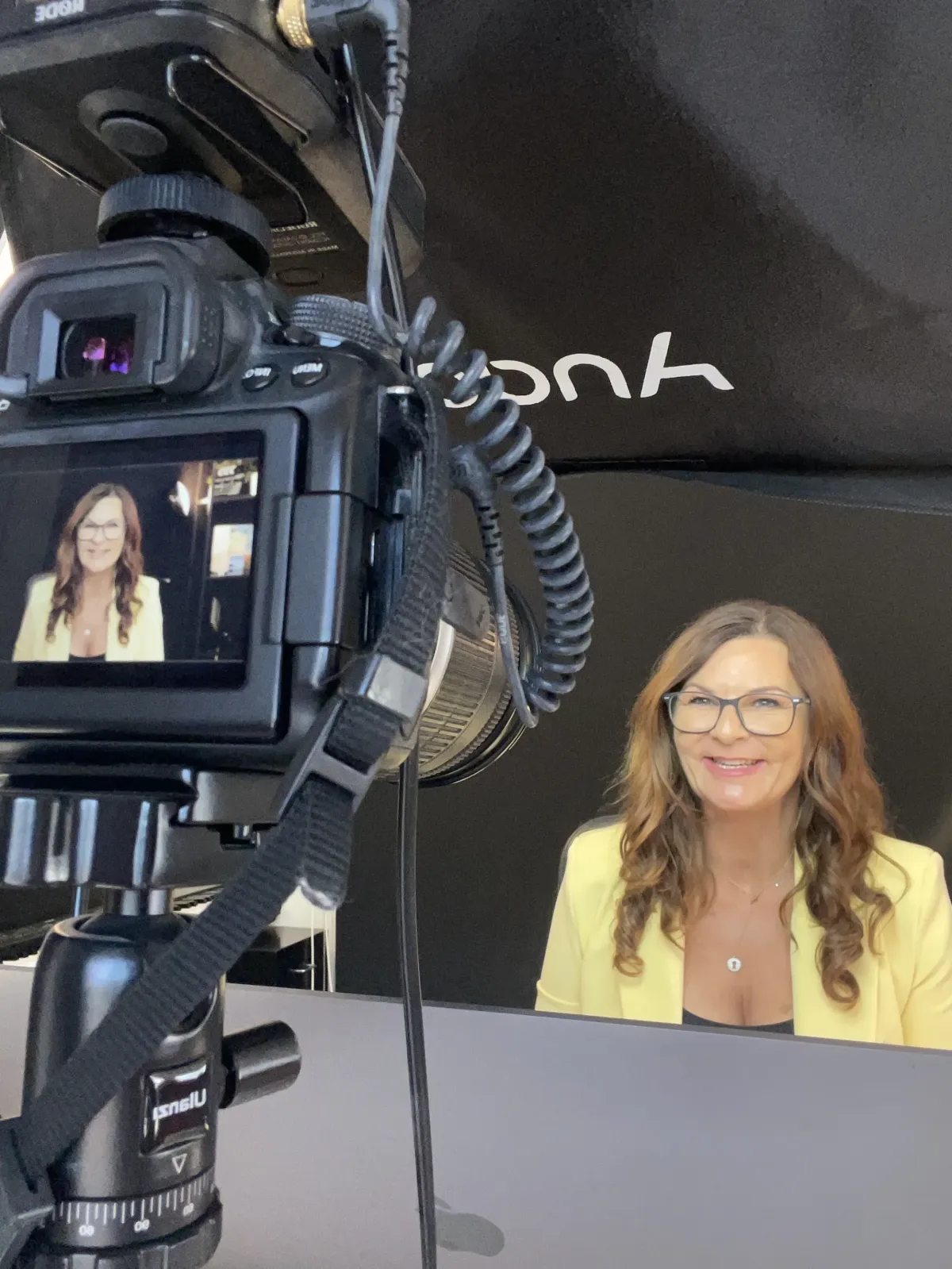 Lisa Hugo during a live webinar