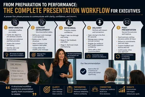 From Preparation to Performance: What is The Complete Presentation Workflow for Executives?