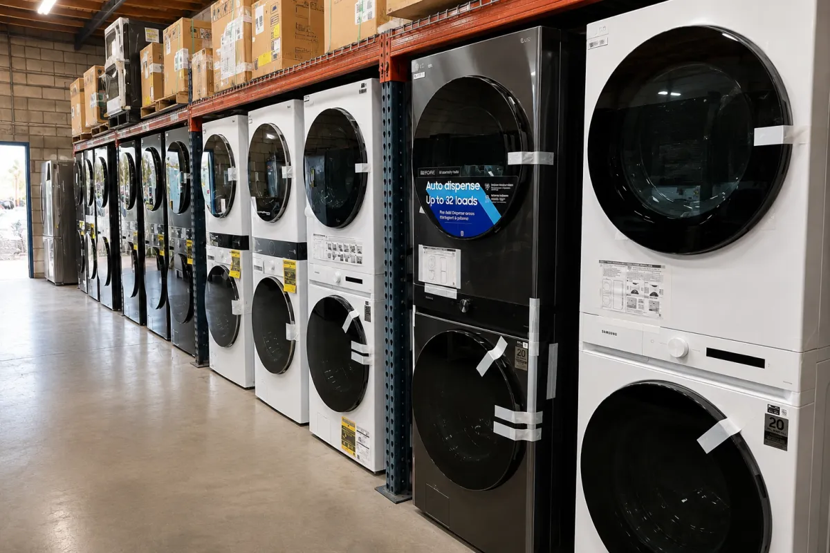 Open box appliances at Appliance Station showroom in National City CA