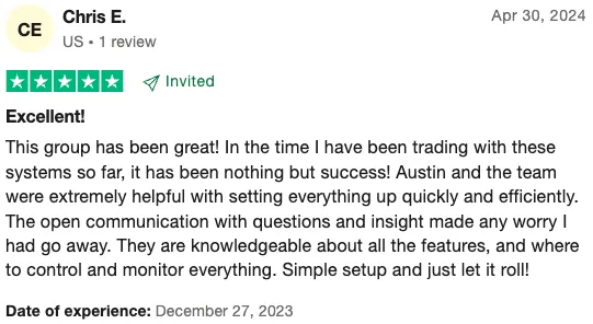 Trustpilot Review by Chris E.