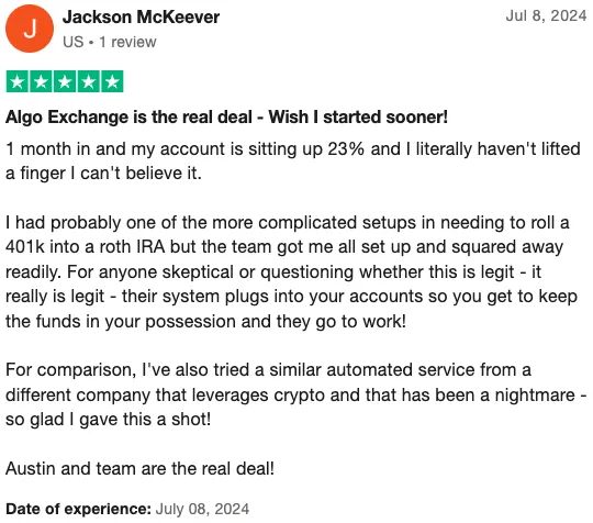 Trustpilot Review by Jackson McKeever