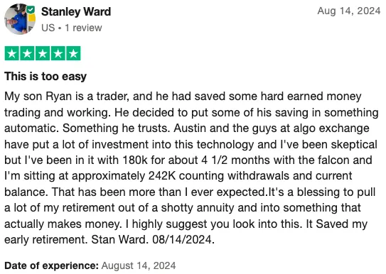 Trustpilot Review by Stanley Ward