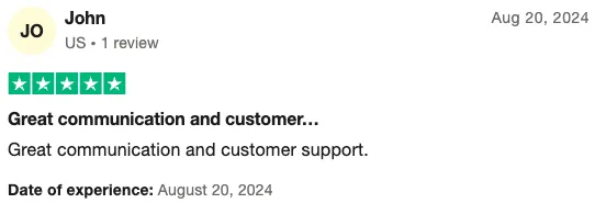 Trustpilot Review by John
