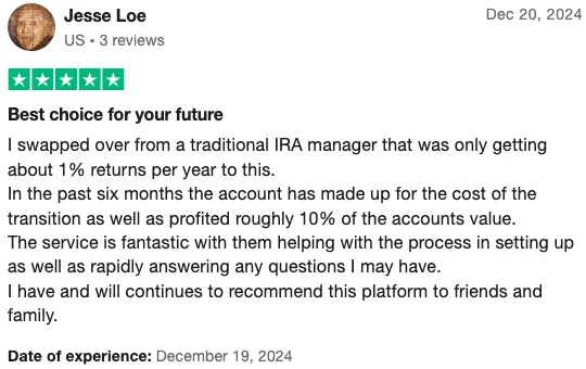Trustpilot Review by Jesse Loe
