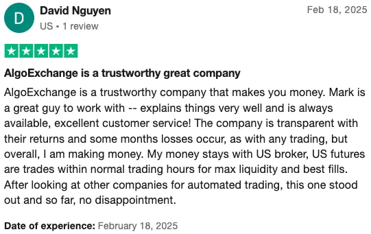 Trustpilot Review by David Nguyen