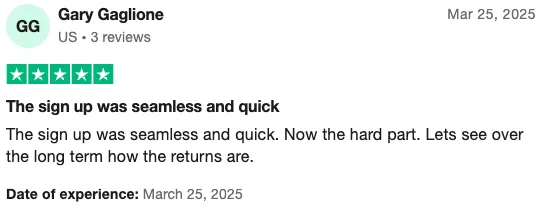 Trustpilot Review by Gary Gaglione