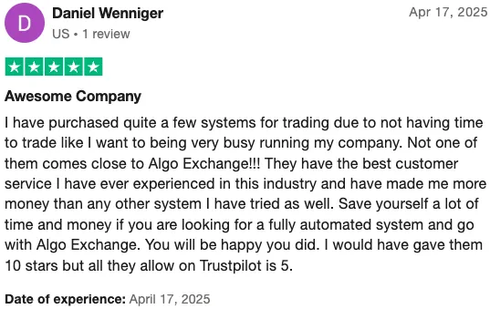Trustpilot Review by Daniel Wenniger
