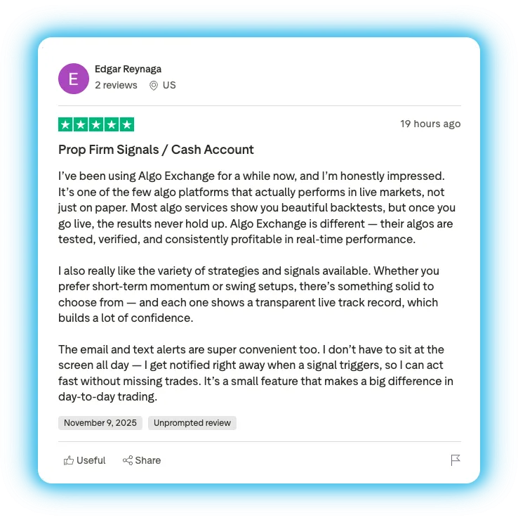 Algo Exchange Trustpilot Review