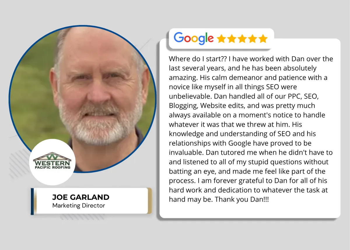 Joe Garland Testimonial