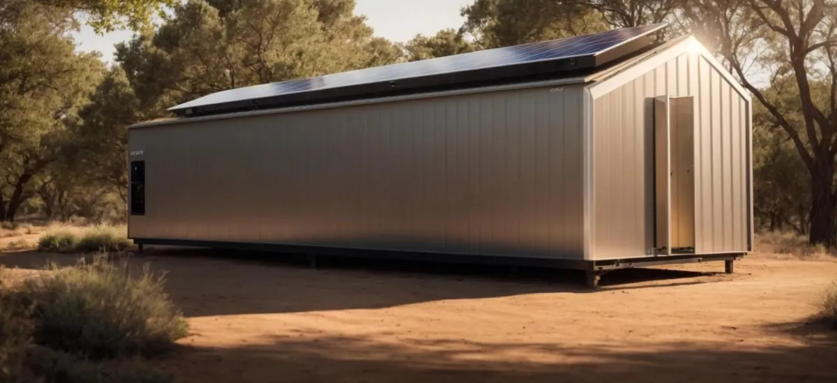 Solar bank in portable container