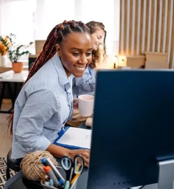 Diverse entrepreneurs working together to build their businesses