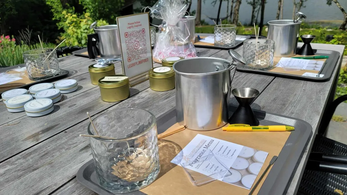 brown glass bottle on brown wooden table