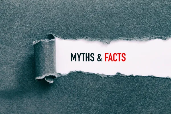 Myth vs. fact visual with Grip Hydra, showing truth versus misconception (educational, eye-opening - diverse)