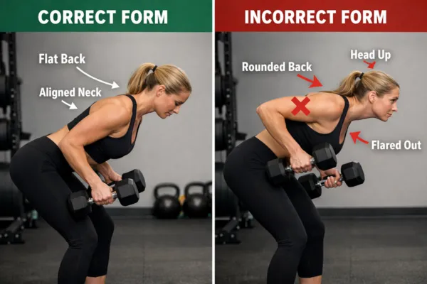 Split image showing correct vs. incorrect form on same exercise with Grip Hydra nearby