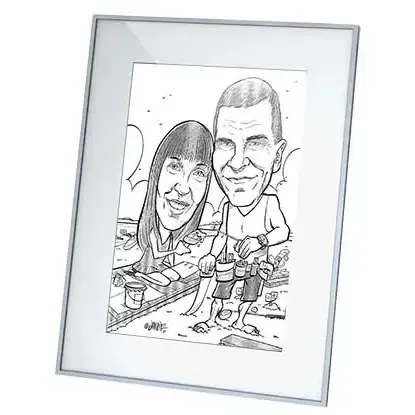 2 hengen mustavalkoinen taulu