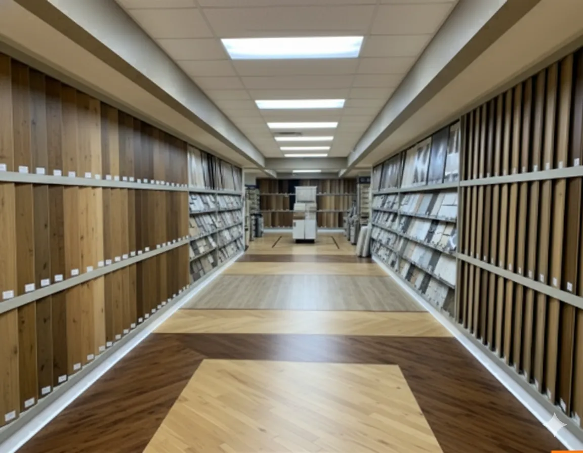 Modern kitchen with waterproof vinyl flooring installation