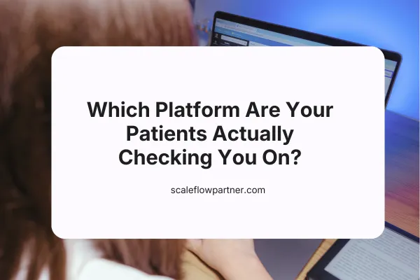 Clinic checking their online presence across Google and social media