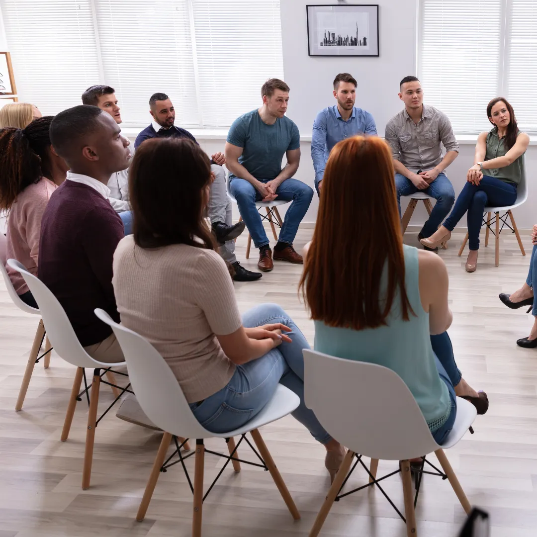 Men and women discussion group