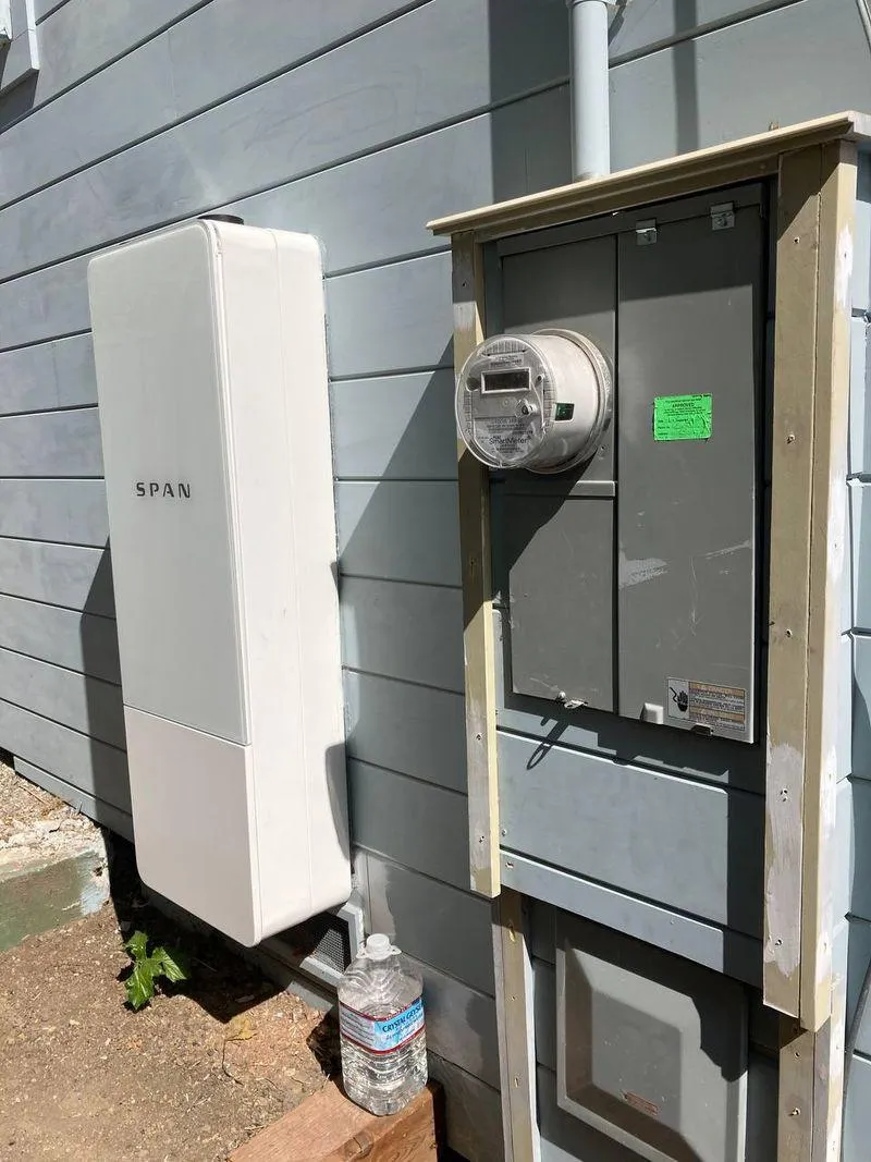 Span Smart Electric Panel connected to an Upgraded Main Electric Service Panel