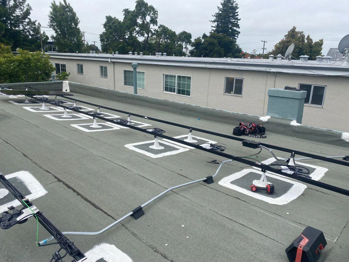 Prep the Flat roof with custom mounts for solar