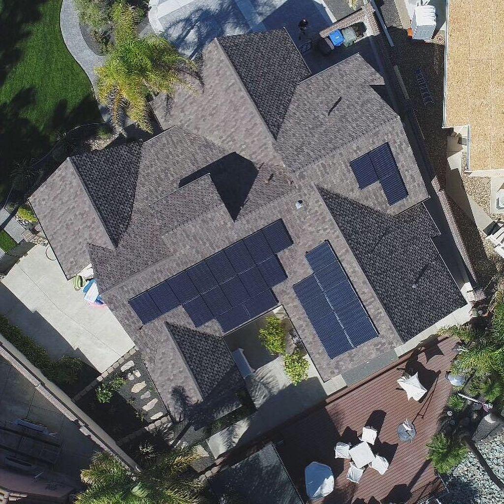 Large solar arrays on custom home