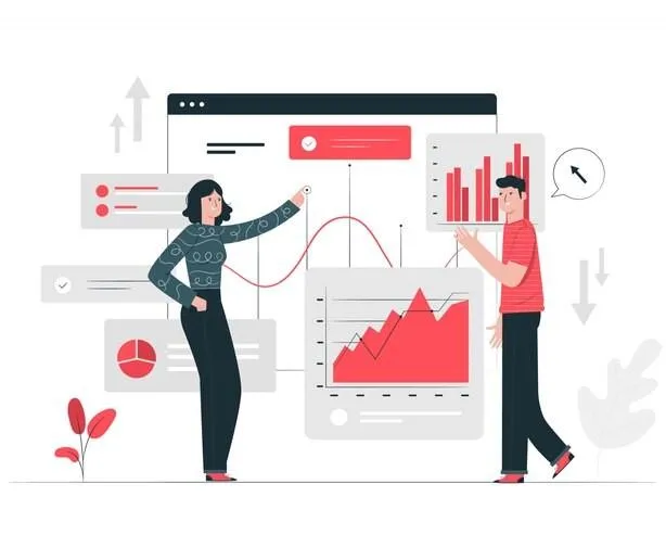 CRM dashboard illustration