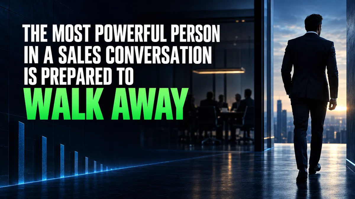 The Most Powerful Person in a Sales Conversation Is Prepared to Walk Away